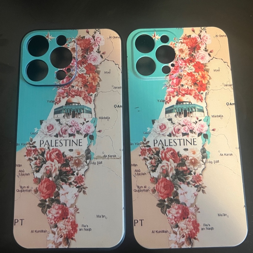 Custom Palestine Floral Design Phone Case - Blue